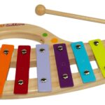 Xylophon, Korpus Kiefernholz, 8 Töne, 1 Klöppel, 5 Lieder, 30 x 15cm