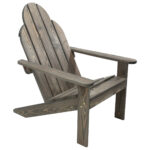 Gartenstuhl aus Fichtenholz, Adirondack-Stuhl, grau, 69,2 x 88,5 x 92,4 cm