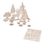 3D-Puzzle-Dekoration aus Naturholz, Tannenbaum