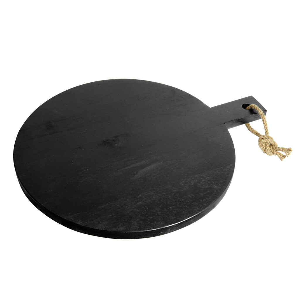Schneide- und Servierbrett aus Kautschukholz, Ø 40 cm Schneide- und Servierbrett aus Kautschukholz, Ø 40 cm