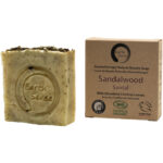 Handgemachte Bio-Seife mit Sandelholz, Naturseife ohne Palmöl, Vegan