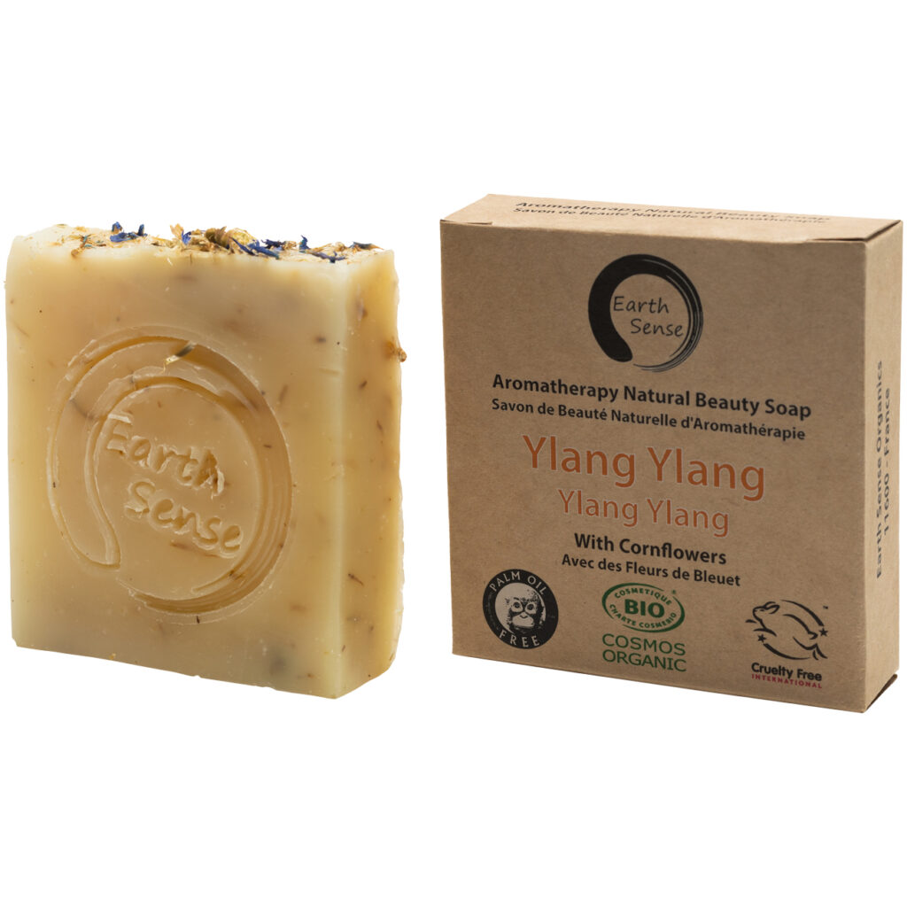 Handgemachte Bio Seife mit Ylang-Ylang, Naturseife ohne Palmöl, Vegan Handgemachte Bio Seife mit Ylang-Ylang, Naturseife ohne Palmöl, Vegan