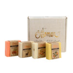 4er-Set Olivenölseifen, Pflege Granatapfel, Ziegenmilch, Rose, Orangenblüten, je 120 g