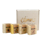 4er-Set Olivenölseifen, Pflege Lavendel, Rosmarin, Orangeblüten, Peeling, je 120 g