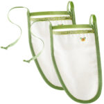 2er-Set Peelinghandschuh Green Butterfly, pflegendes Körperpeeling für Gesicht & Körper