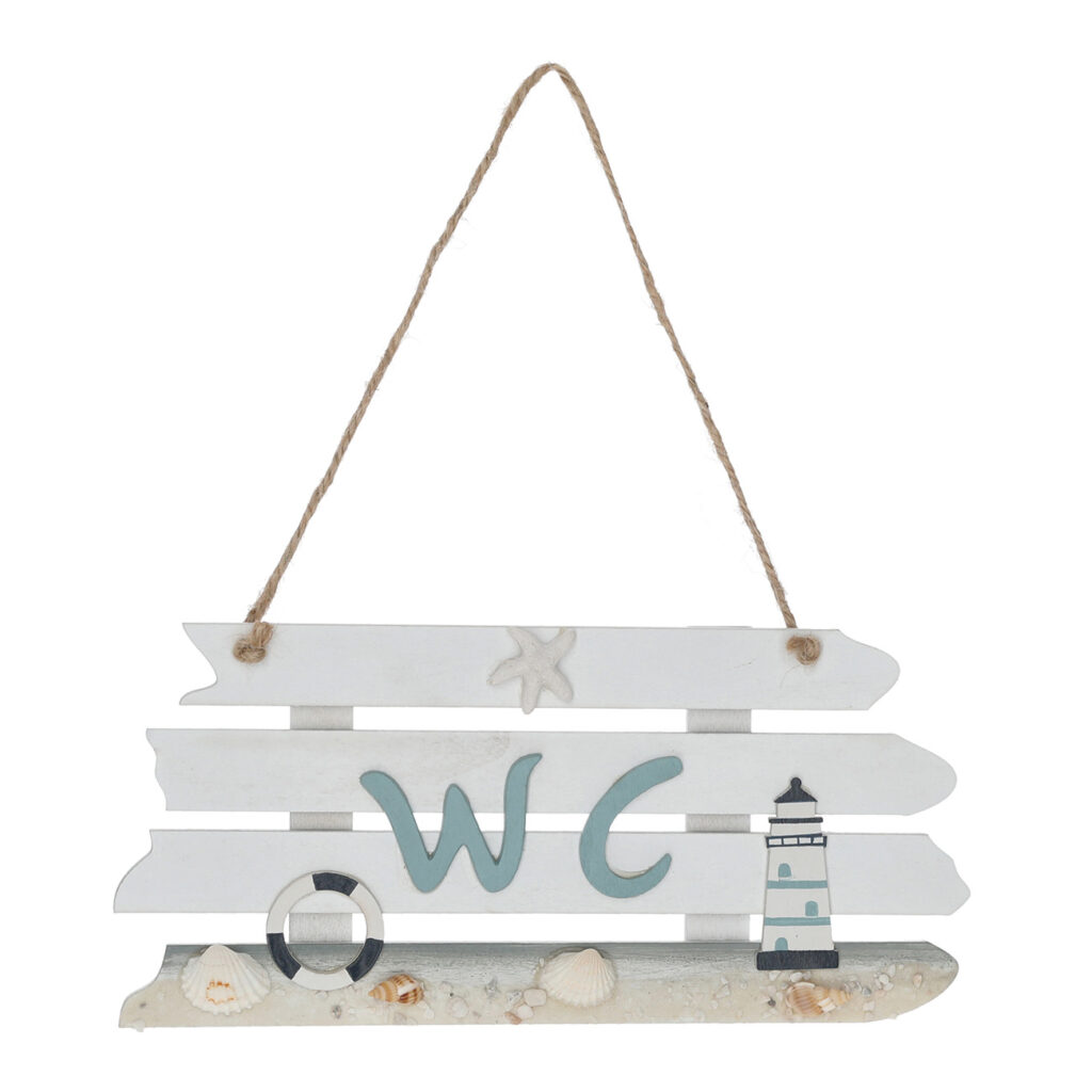 WC Schild maritim aus Holz, Tür- und Wandschild Toilette, 23 x 11 x 0,4 cm WC Schild maritim aus Holz, Tür- und Wandschild Toilette, 23 x 11 x 0,4 cm