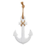 Deko Anker mit Seil zum Aufhängen, Wandschmuck maritim, 32,5 x 22,5 x 1,5 cm