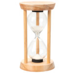 Sanduhr im Holzrahmen, Zeitmesser, H 16 cm