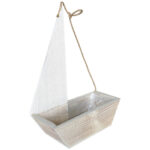 Pflanzkasten Segelboot, Maritimer Blumentopf, 14,5 x 33,5 x 48 cm
