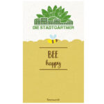 Saatgrüsse – Grusskarte „Bee happy“, Kunderbunte Blumenmischung