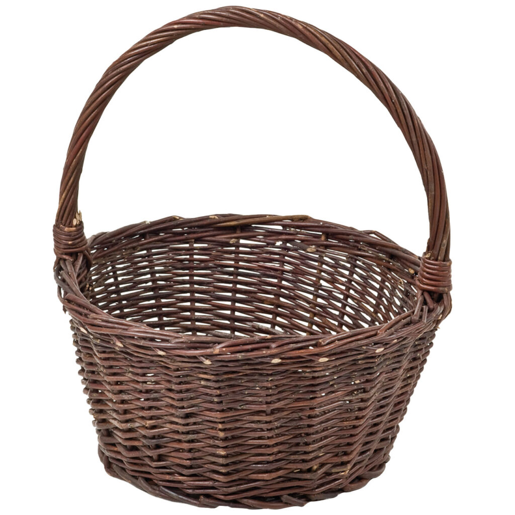 Geflochtener Allzweckkorb mit grossem Henkel, Ø 35 cm Geflochtener Allzweckkorb mit grossem Henkel, Ø 35 cm