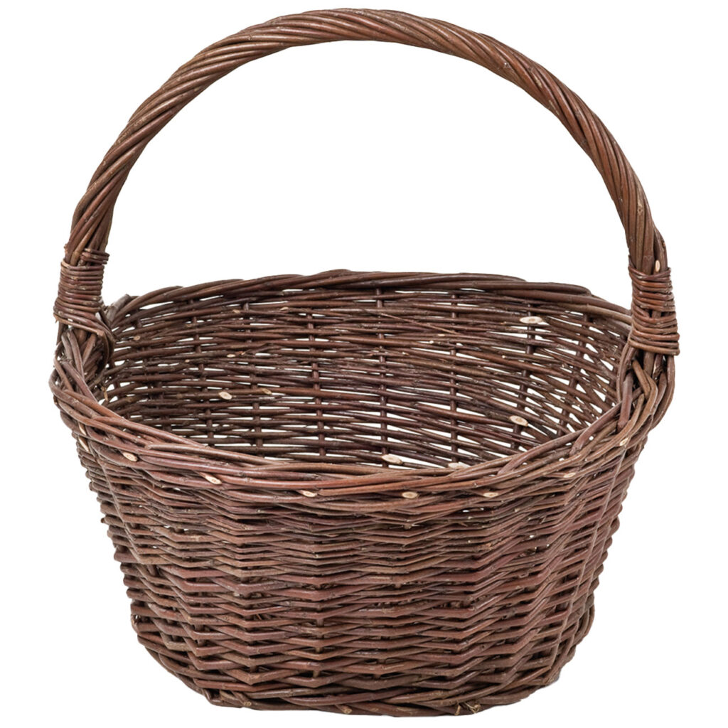Geflochtener Allzweckkorb mit grossem Henkel, Ø 45 cm Geflochtener Allzweckkorb mit grossem Henkel, Ø 45 cm