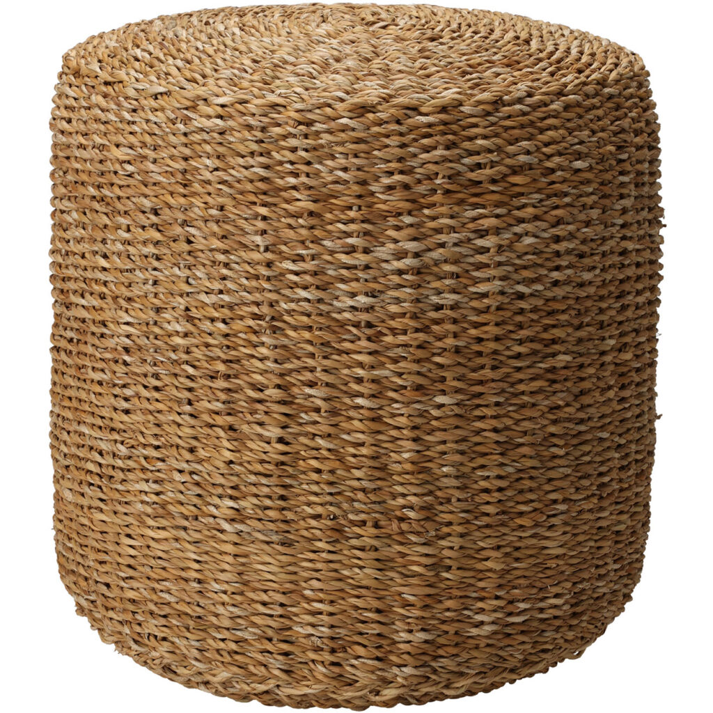 Sitzpouf, aus Schilf, rund, Sitzhocker, L 40 x B 40 x H 38 cm Sitzpouf, aus Schilf, rund, Sitzhocker, L 40 x B 40 x H 38 cm