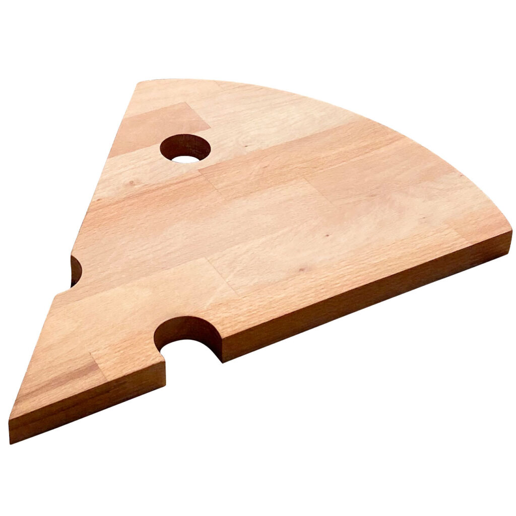 Käsebrett Dreieckig, Buche, Braun, 40 x 30 cm