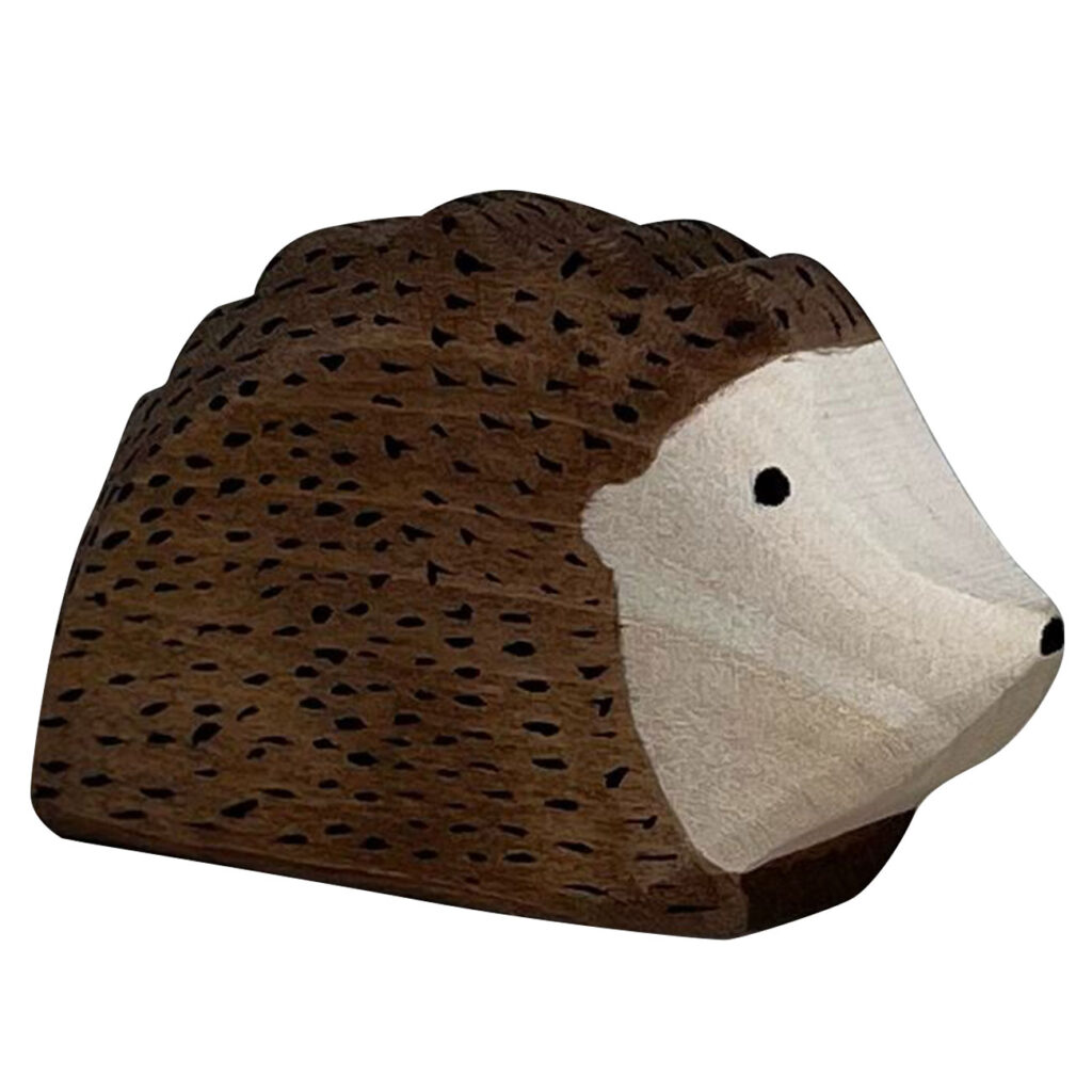 Holztier Igel, handgefertigt, 7 x 4 x 2 cm