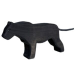 Holztier Panter, handgefertigt, 16 x 8 x 3 cm