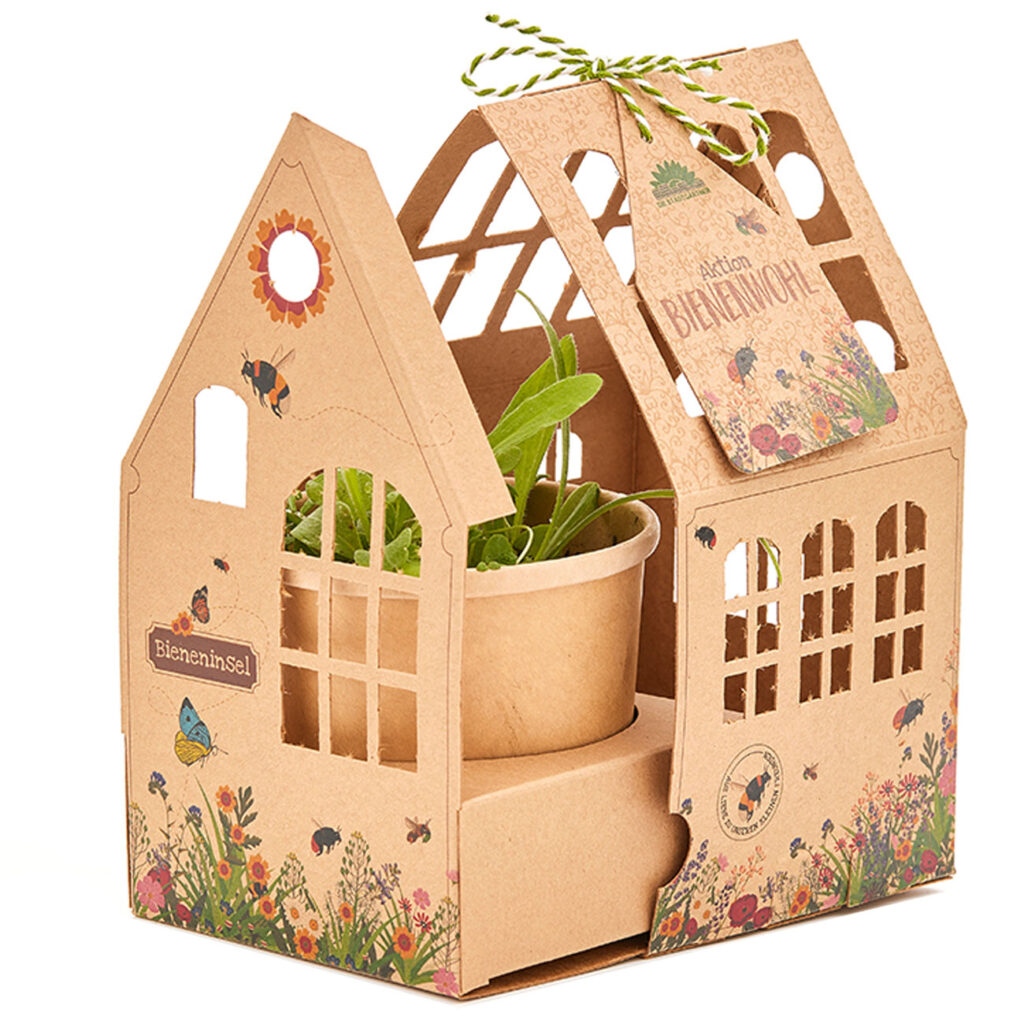 Wildblumen-Gewächshäuschen Bieneninsel