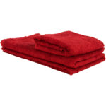 Handtuch-Set aus 70% Holzfasern, 60 x 100 / 40 x 60 cm, bordeaux
