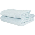 Handtuch-Set aus 70% Holzfasern, 60 x 100 / 40 x 60 cm, hellblau