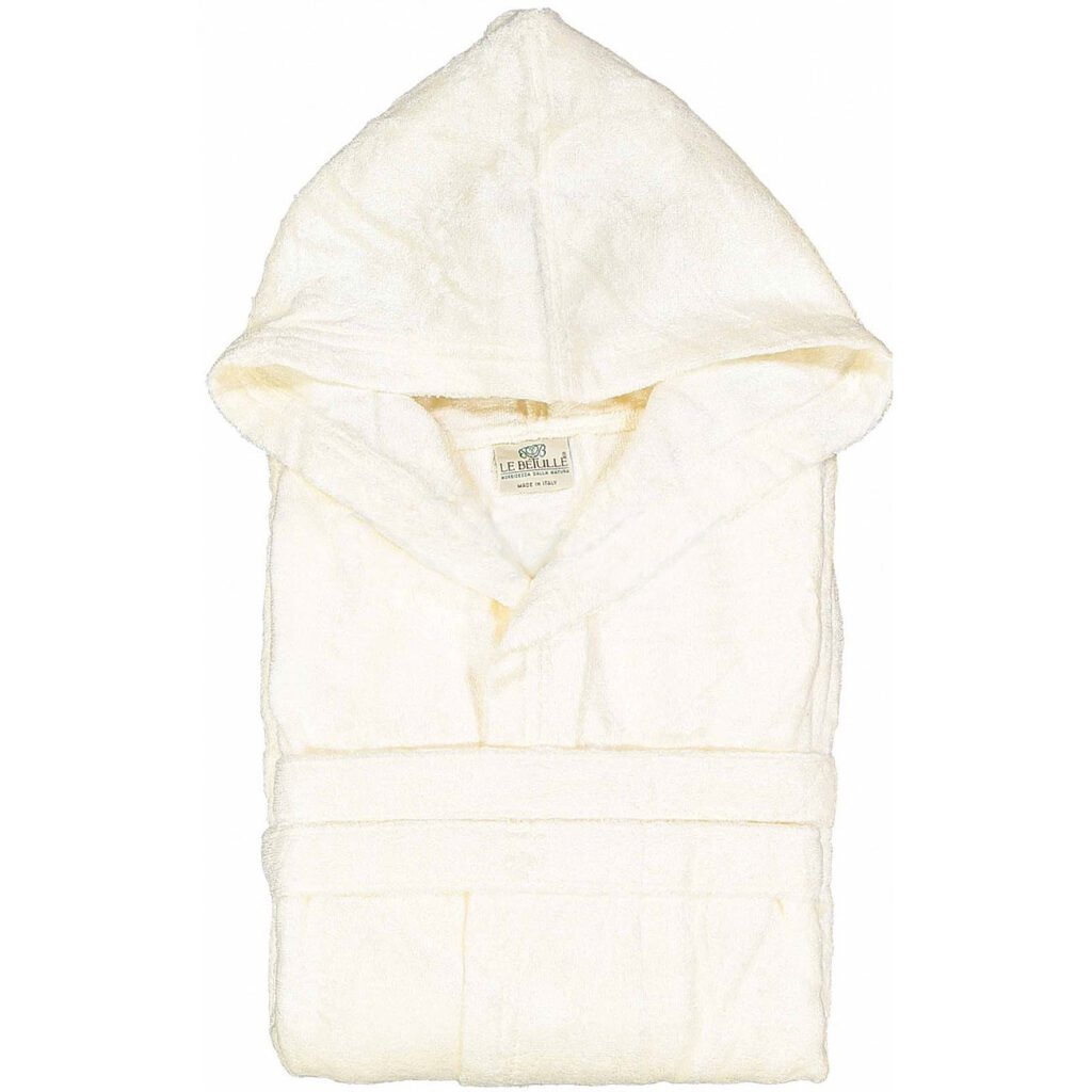 Bademantel aus 70% Holzfasern, XXL, unisex, Elfenbein-farben Bademantel aus 70% Holzfasern, XXL, unisex, Elfenbein-farben