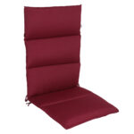 Hochlehner-Auflage, Baumwolle, Polyester, bordeauxrot, 123 x 50 x 5 cm