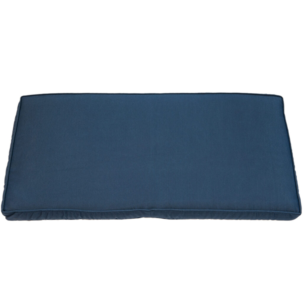 Sitzauflage aus Polyester, Schaum-Vliesfüllung, 2-Sitzer, marineblau, 88 x 40 x 6 cm Sitzauflage aus Polyester, Schaum-Vliesfüllung, 2-Sitzer, marineblau, 88 x 40 x 6 cm