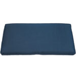 Sitzauflage aus Polyester, Schaum-Vliesfüllung, 2-Sitzer, marineblau, 88 x 40 x 6 cm