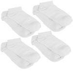 4 Paar Sneaker Socken, weiss, Grösse 35-38, unisex, Kurze Socken