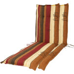 2er-Set Liegen-Auflage Lanzarote, Streifen, Baumwolle & Polyester, 180 x 50 cm