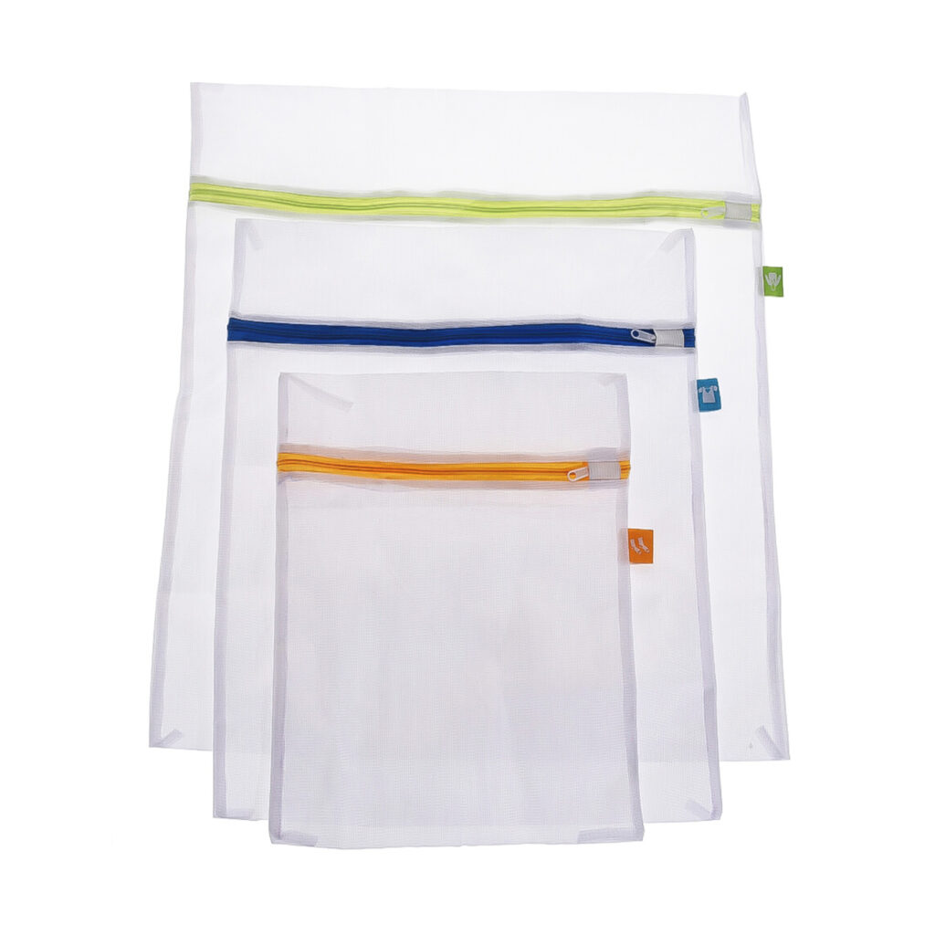 3-teiliges Wäschesack-Set mit Reissverschluss, 53 x 46 cm, 46 x 35 cm, 35 x 27 cm 3-teiliges Wäschesack-Set mit Reissverschluss, 53 x 46 cm, 46 x 35 cm, 35 x 27 cm