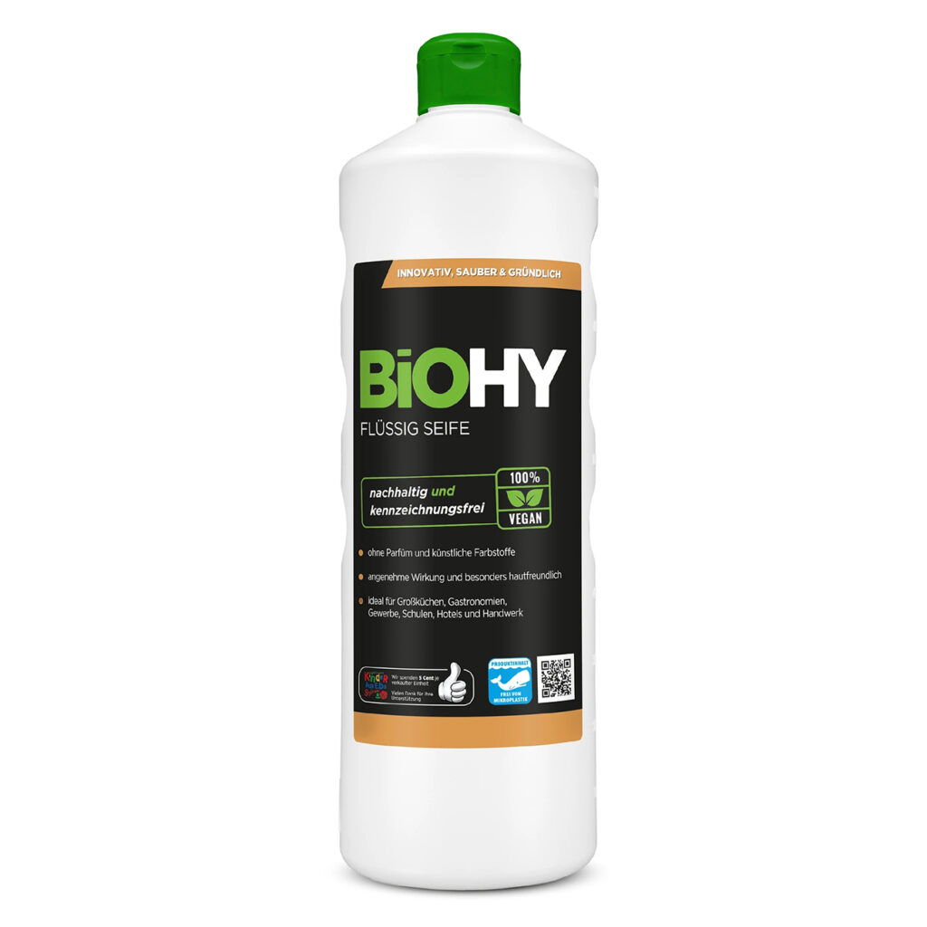 Flüssigseife-Konzentrat, 100% vegan, pH 4,8, nachhaltig und kennzeichnungsfrei, 1 Liter Flüssigseife-Konzentrat, 100% vegan, pH 4,8, nachhaltig und kennzeichnungsfrei, 1 Liter