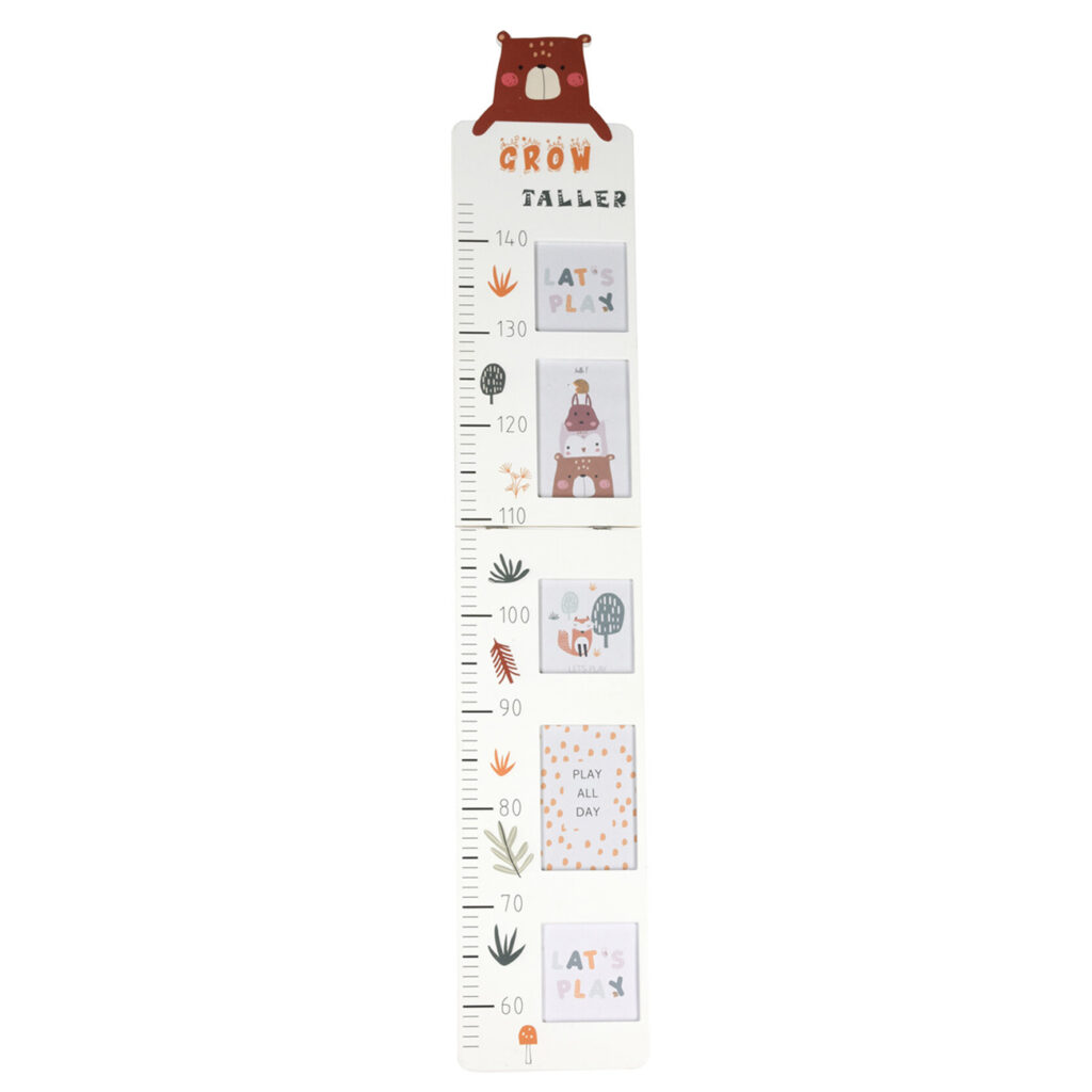 Kindermesslatte aus Holz, Massstab für Kinder mit 5 Fotorahmen, 56 cm – 144 cm Kindermesslatte aus Holz, Massstab für Kinder mit 5 Fotorahmen, 56 cm – 144 cm