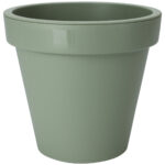 Blumentopf rund, grün, Pflanztopf aus 100% recyclebaren Kunststoff, Ø 20 cm