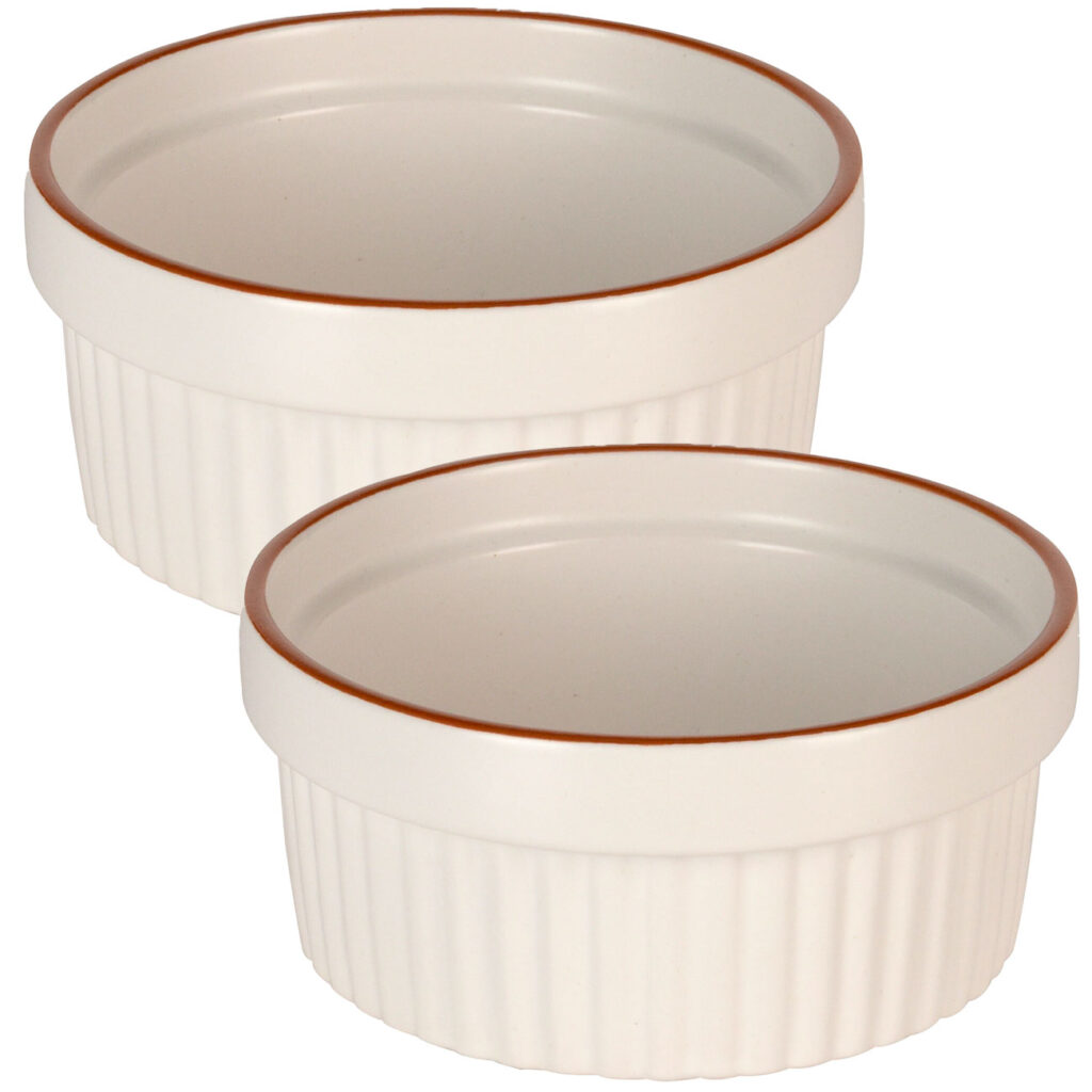 Backförmchen, 2er-Set, je 290 ml, Souffléförmchen, beige Backförmchen, 2er-Set, je 290 ml, Souffléförmchen, beige