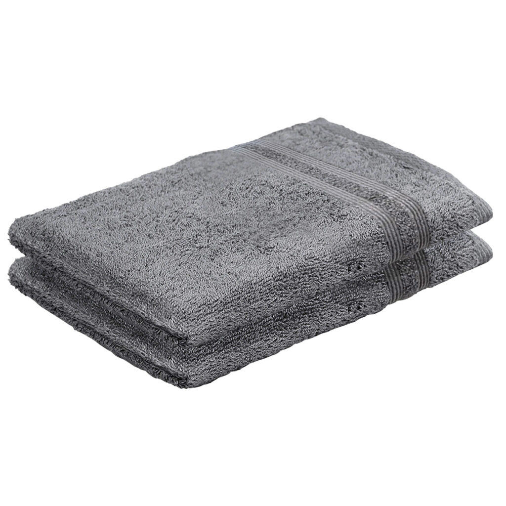 2er-Set Waschhandschuhe Casativo aus 100% Baumwolle, Waschlappen mit Schlaufe, anthrazit 2er-Set Waschhandschuhe Casativo aus 100% Baumwolle, Waschlappen mit Schlaufe, anthrazit