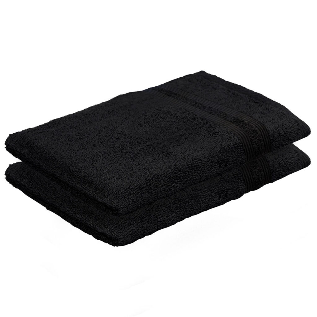 2er-Set Waschhandschuhe Casativo aus 100% Baumwolle, Waschlappen mit Schlaufe, schwarz 2er-Set Waschhandschuhe Casativo aus 100% Baumwolle, Waschlappen mit Schlaufe, schwarz