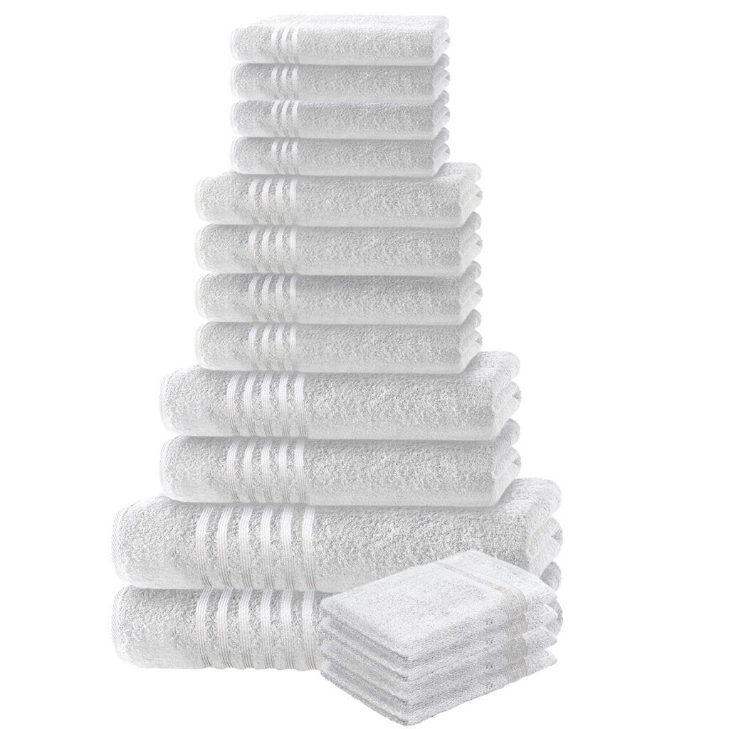 16-teiliges Handtuchset Casativo, Waschlappen, Gäste-, Hand-, Dusch- & Badetücher, weiss 16-teiliges Handtuchset Casativo, Waschlappen, Gäste-, Hand-, Dusch- & Badetücher, weiss