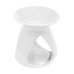 Duftlampe aus Keramik, Aromalampe im extravaganten Design, weiss, Ø 10 x H 11 cm