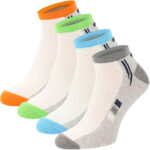 Sneaker Socken 4er-Set Baumwoll Mix, Unisex, Sportsocken weich, bunt, 43-46