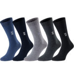 Socken 5er-Set Baumwoll Mix, Unisex, Business-Socken Raute, grau, navy, schwarz, 39-42