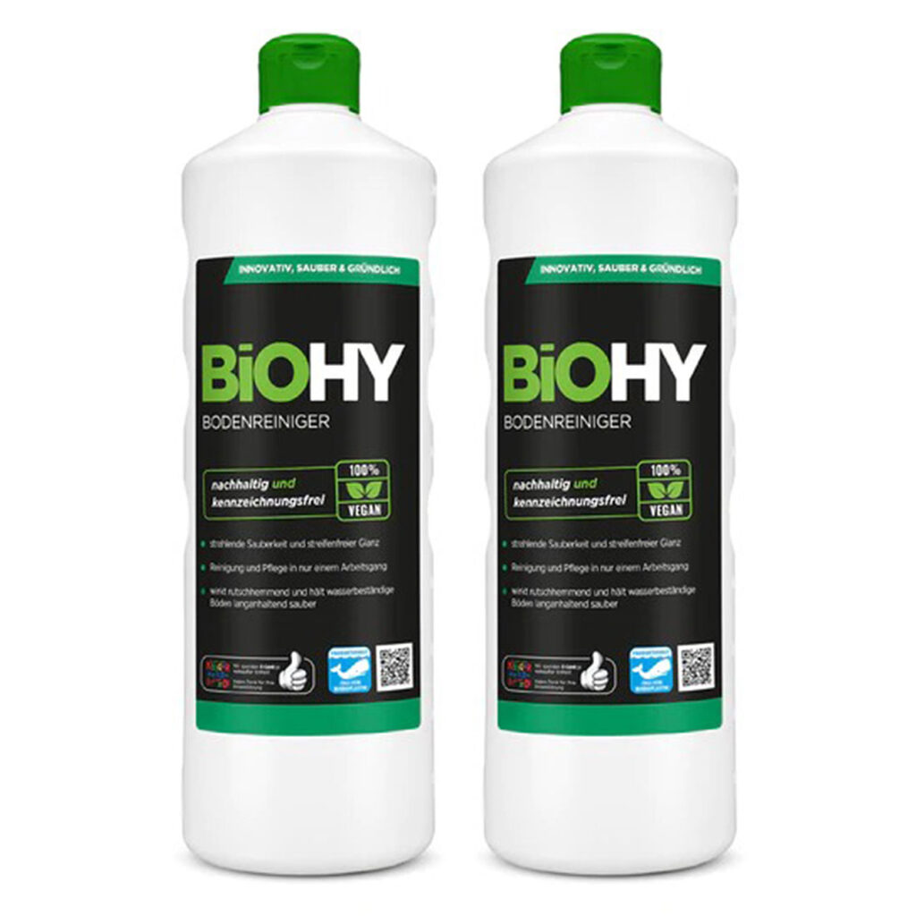 2er-Set Bodenreiniger-Konzentrat, 100% vegan, pH 8,5, 1 Liter 2er-Set Bodenreiniger-Konzentrat, 100% vegan, pH 8,5, 1 Liter