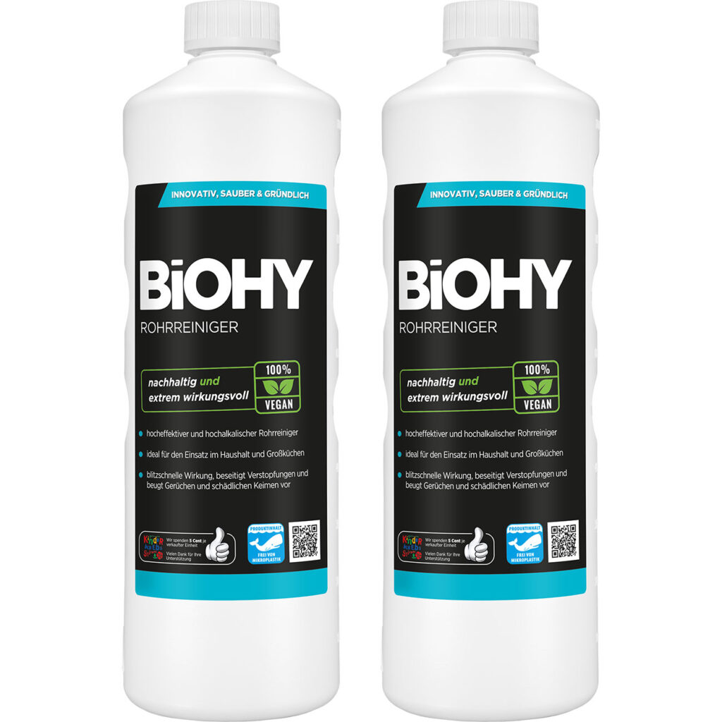 2er-Set Abflussreiniger, 100% vegan, nachhaltig, 1 Liter 2er-Set Abflussreiniger, 100% vegan, nachhaltig, 1 Liter