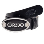 Logobelt-Echtleder Gürtel, CREDO, Gurtlänge 130cm, Swiss made