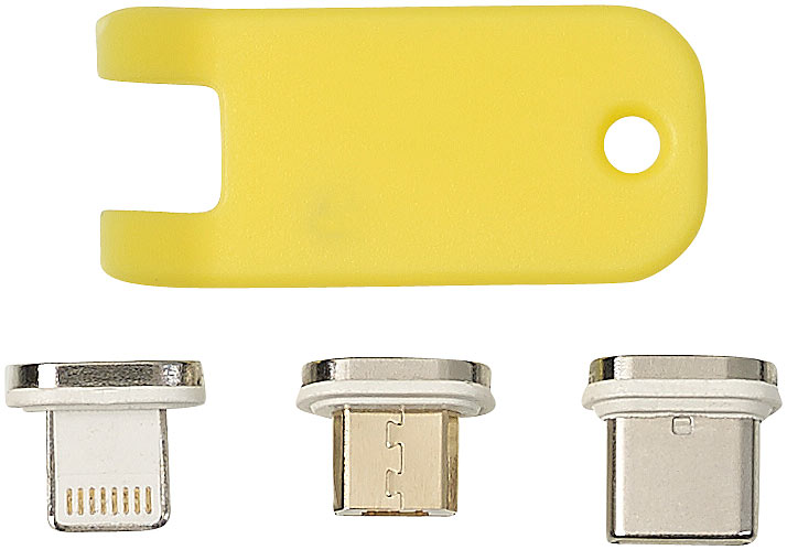 Magnet-Adapter-Set mit Micro-USB-/Lightning-/Typ-C-Stecker für LDK-100 Magnet-Adapter-Set mit Micro-USB-/Lightning-/Typ-C-Stecker für LDK-100