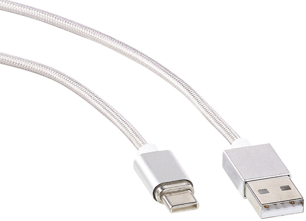 USB-Lade- & Datenkabel mit magnetischem USB-C-Stecker, 1 m,2,1 A USB-Lade- & Datenkabel mit magnetischem USB-C-Stecker, 1 m,2,1 A