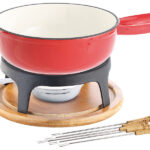 Käsefondue-Set aus emailliertem Gusseisen, Ø24 cm