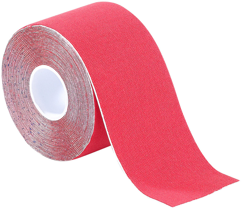 Kinesiologie-Tape aus Baumwollgewebe, 5 cm x 5 m, rot Kinesiologie-Tape aus Baumwollgewebe, 5 cm x 5 m, rot