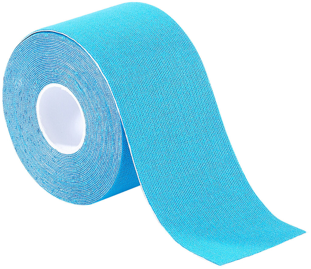 Kinesiologie-Tape aus Baumwollgewebe, 5 cm x 5 m, blau Kinesiologie-Tape aus Baumwollgewebe, 5 cm x 5 m, blau