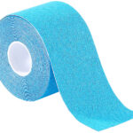 Kinesiologie-Tape aus Baumwollgewebe, 5 cm x 5 m, blau