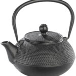 Asiatische Teekanne aus Gusseisen, 0,9 Liter, für säurearme Teesorten